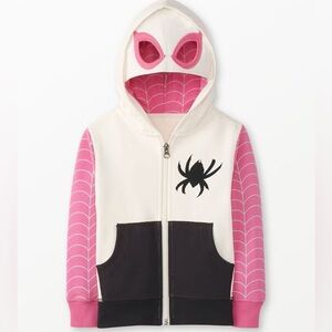 Hanna Andersson White and Pink "Marvel's Ghost Spider" Hoodie size 12